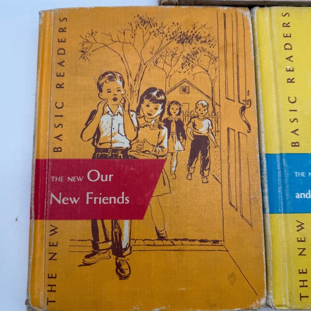 Vintage 1950s Scott Foresman The New Basic Readers Hardcover Books Set of 3
